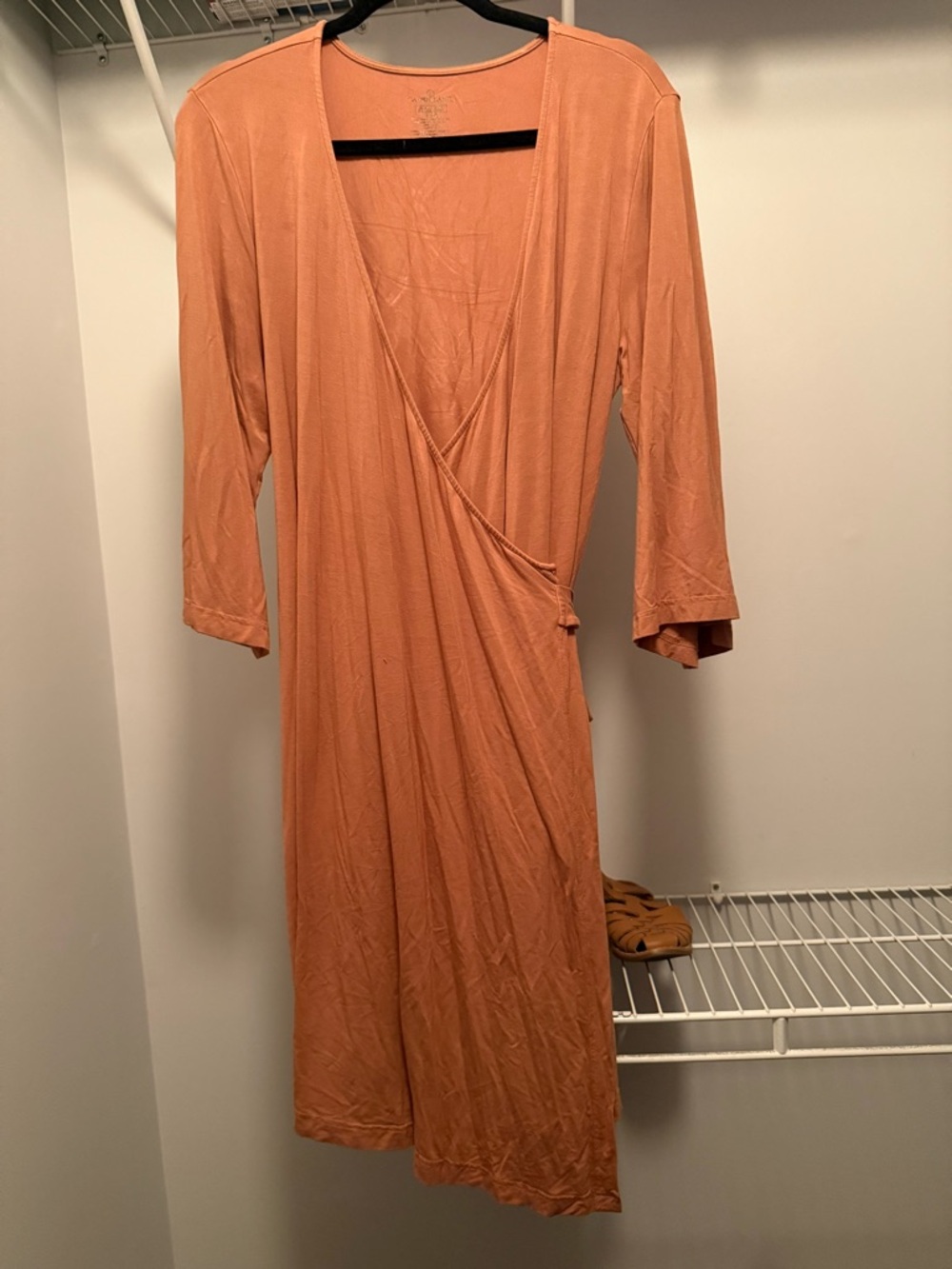 Caden Lane Wrap-Front Robe in Terracotta